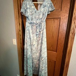 Blue floral dress